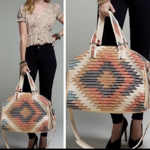 Navajo Print Weekender Bag